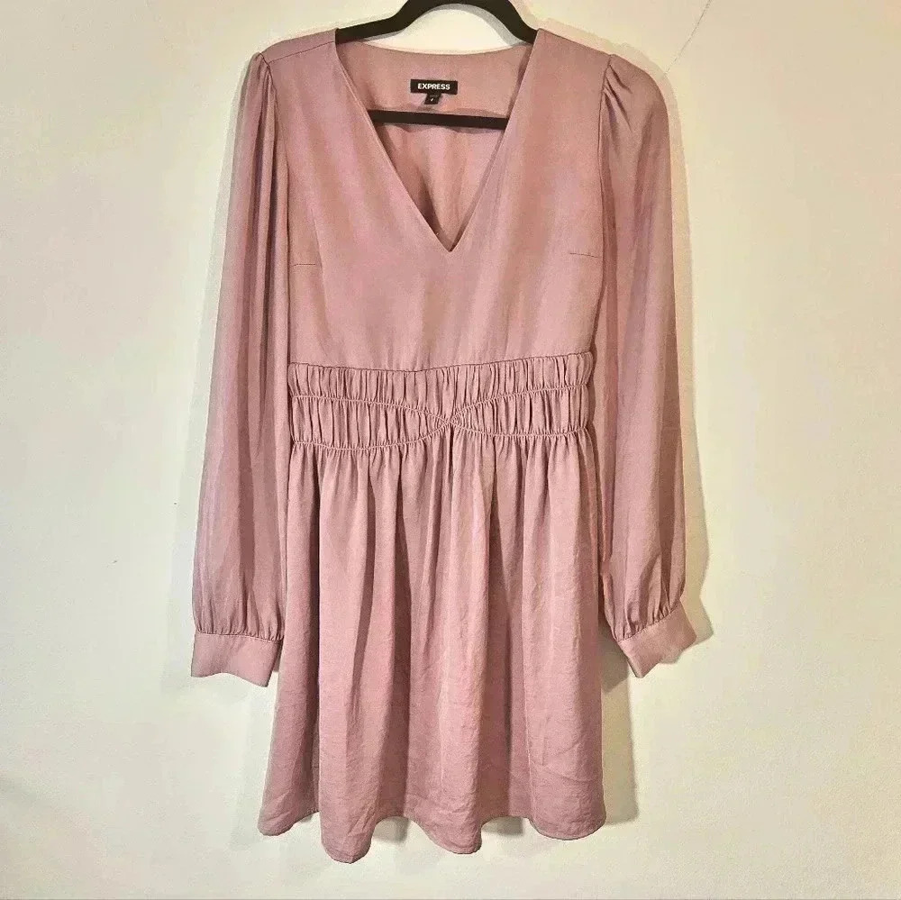 Express Smocked Waist Mini Dress